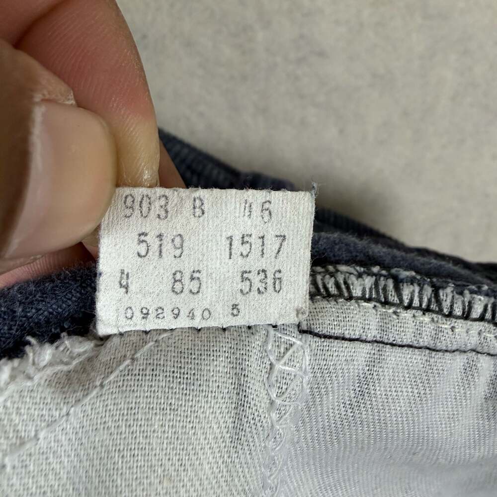 Vintage 80s Levis Pants Mens 30x32 Navy Blue Corduroy Talon Zipper - Picture 7 of 11